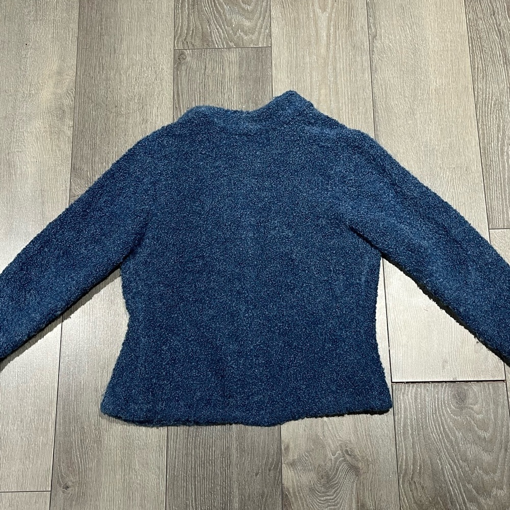 SD Collection Textured Blue Cardigan - Picture 2 of 4